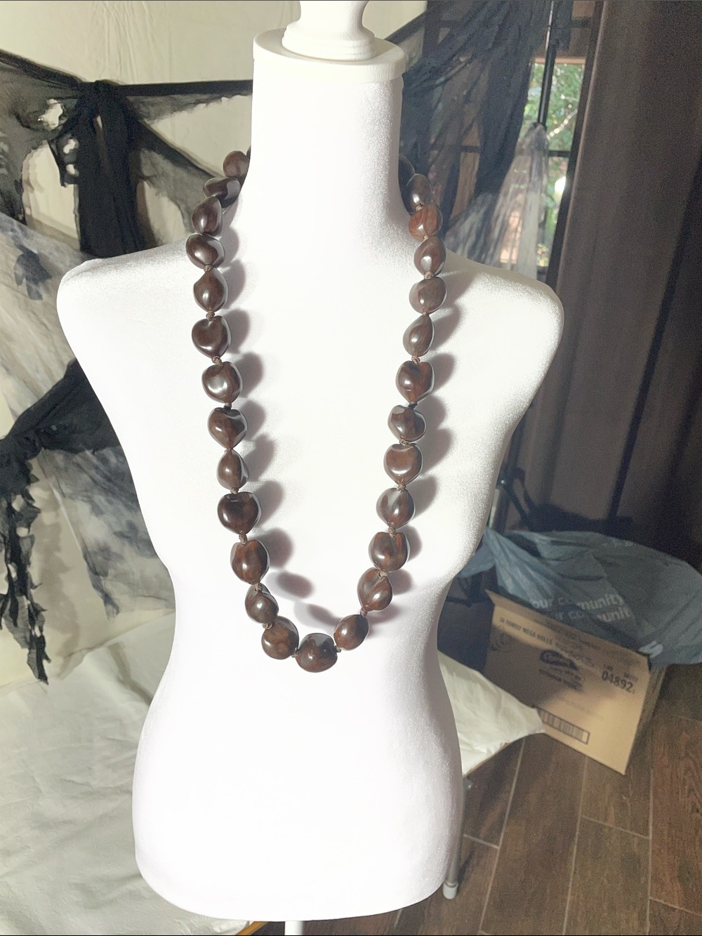 Classic Brown Beaded Necklace for Women